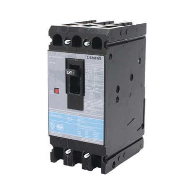 Interruptor Termomagnético ED6 600V 3X125A, Sin zapatas principales.