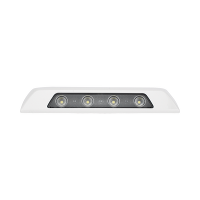 Luz Auxiliar de Escena de 4 LED, Blanco, Lente Transparente, Bisel Blanco