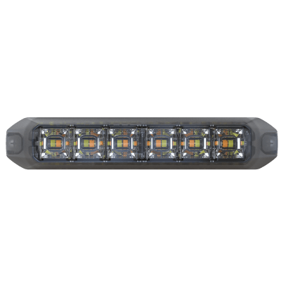 Luz Auxiliar Moldeable de 12 LED, Rojo/Claro, Lente Transparente, SAE
