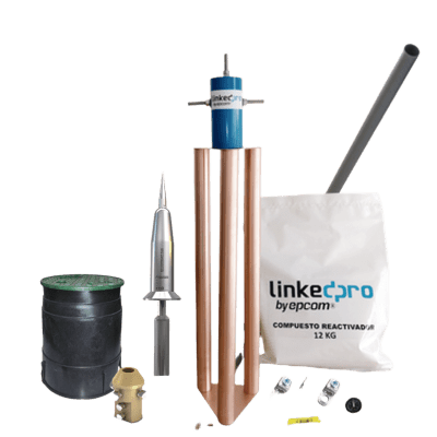 Kit Pararrayo PDC Dat Controler Plus, Avance de Cebado:60 µs. Diámetro de Protección Máx: 160 m. Incluye Electrodo y Accesorios p/Torre. 