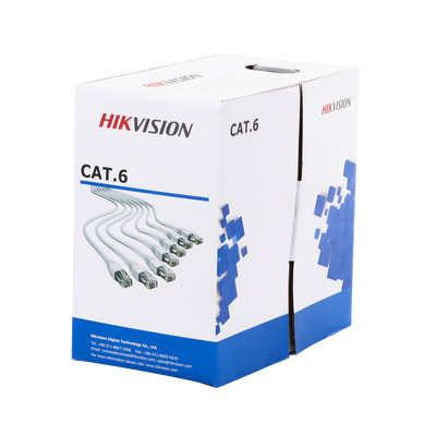 Bobina de Cable de 305 Metros (1000 Pies) Cat 6 / 100% Cobre / Color Blanco / Uso en Interior / PVC