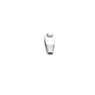 Bota Plástica para Protección de Plug RJ45, Color Blanco