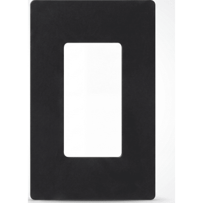 Tapa Color Negro para interruptor o dimmer Lutron, 1 gang, limpio y moderno