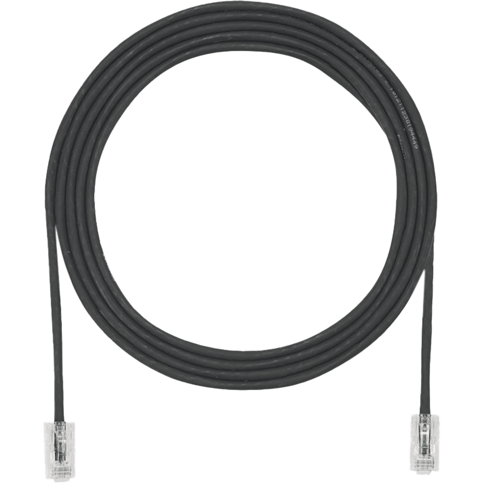 Cable de Parcheo UTP Cat6A, CM/LSZH, Diámetro Reducido (28AWG), Color Negro, 4.57 Metros (15 Pies)
