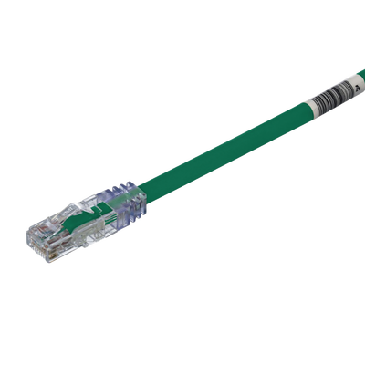 Cable de Parcheo UTP, Cat6A, 24 AWG, CM, Color Verde, 7.62 Metros (25 Pies)