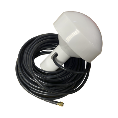 Antena marina de GPS con conector SMA- Macho en frecuencia 1575.42 MHz de 28 dBi. Incluye soporte rotativo