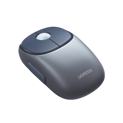 Mouse Inalámbrico FUN | Recargable| 2.4G & Bluetooth | 4 Niveles de DPI | Silencioso | Ergonómico | 5 Botones | Compatible con Windows, macOS 10.5, Android iOS Linux y Chrome OS | Color Azul.