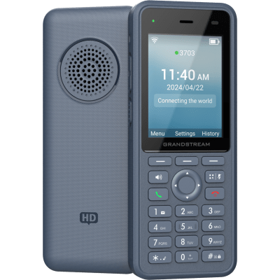 Teléfono IP Wi-Fi Inalámbrico WP836 / Wi-Fi 6 Doble Banda / IP69K Resistente a Exteriores / Batería 3000 mAh / 4 Conferencias / Bluetooth Integrado / USB Tipo C / Compatibilidad con Códec Opus HD
