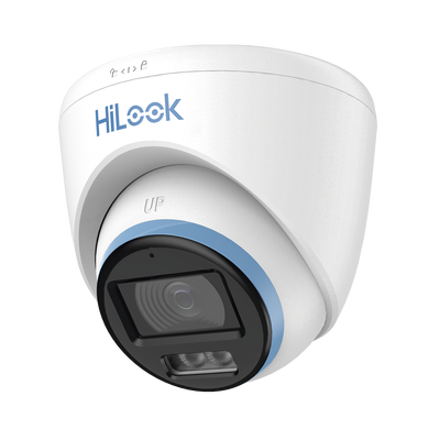 [Dual Light + ColorVu] Turret TurboHD 3K / 5 Megapixel / Lente 3.6 mm / 40 mts IR EXIR + 40 mts Luz Blanca / Micrófono Integrado / Exterior IP67 / dWDR