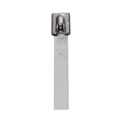 Cincho StrongHold de Acero Inoxidable Tipo 304, 201 mm largo x 7.9 mm ancho, Color Metálico, Paquete de 50pz