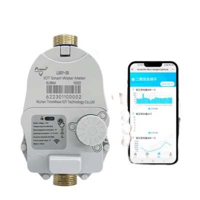 Medidor de Agua mecánico LoRaWAN IoT de 1/2 pulgada  / Válvula de corte de flujo  / Batería Litio de Larga Duración / Comunicación Inalámbrica / Monitoreo Remoto