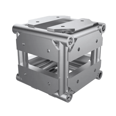 Cubo de Diseño 30x30 cm — 6 Vías de Conexión | Truss Tipo Americano | Esquina 3D