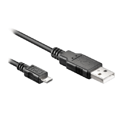 Cable Nexmosphere Nano / USB-A a Micro USB / Split 2.5 mm DC / 1.2 m (3.9 ft) / Negro / Comunicación y Alimentación