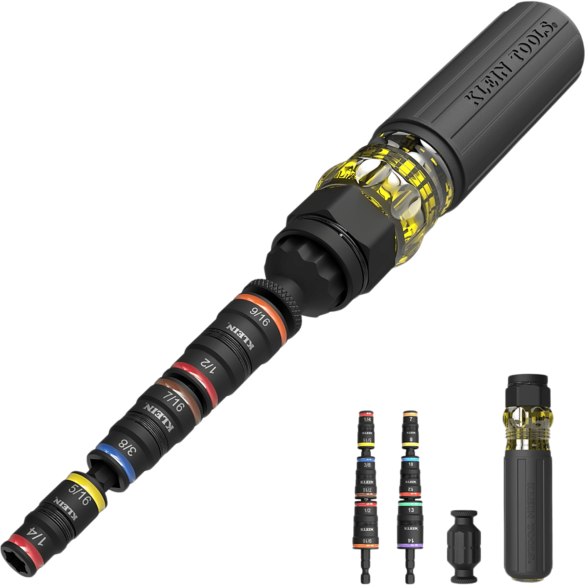 Desarmador de Impacto / 14 en 1 /  Magneto de Tierras Raras / Almacenamiento Dual / Asistencia de Torque /  Adaptador 7/8".