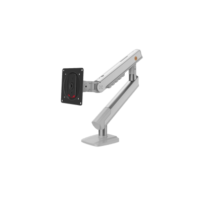 Brazo Ergonómico para Monitor A5-XS / Soporte 17\" a 32\" / VESA 75x75 y 100x100 mm / Carga 2-7 kg (4.4-15.4 lbs) / Ajuste de Tensión / Rotación ±90° / Color Blanco / Instalación Abrazadera o Pasacables