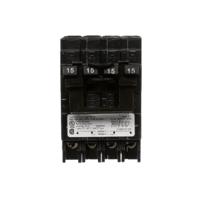 Interruptor automático TRIPLEX enchufable tipo QT 2 polos simples, 1 polo doble, 15-50 amp