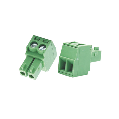 Bornera Verde Conector Macho de 3.5 mm para Paneles de Acceso, Cámaras, Múltiples Dispositivos/ 2 Tornillos