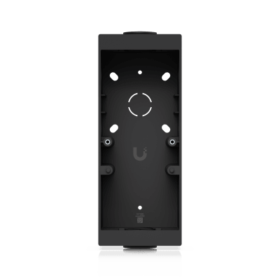 Caja de Conexión Color Negro para Lectores Profesionales UniFi Access y Doorbell, Montaje en Superficie Plana, Compatible con Conduit de 3/4”