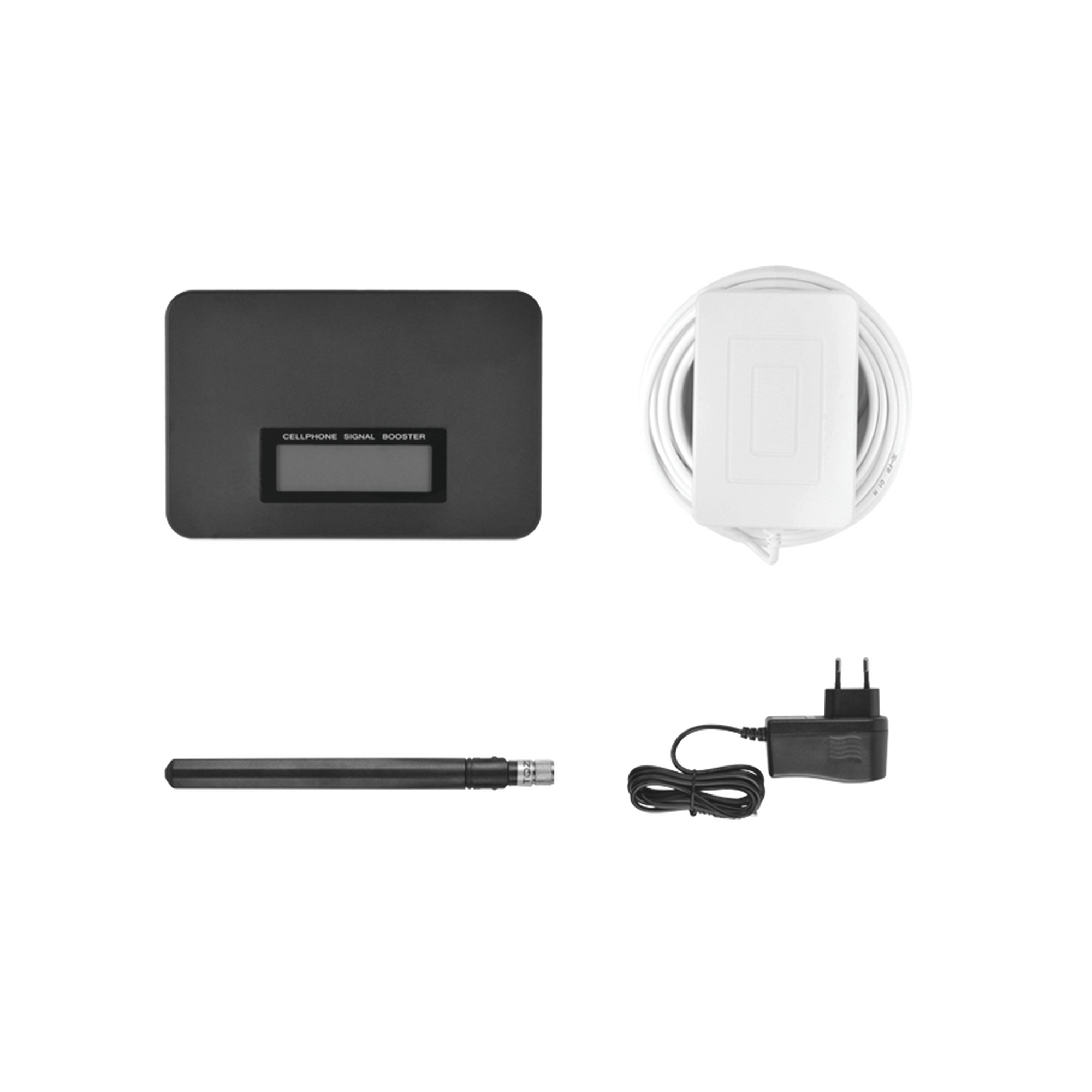 Kit Amplificador de Señal Celular de UNA banda de frecuencia / Mejora las llamadas convencionales / Soporta los datos de las tecnologías 2G y 3G de TELCEL, AT&T y MOVISTAR / Puede cubrir un espacio de hasta 140 m2.