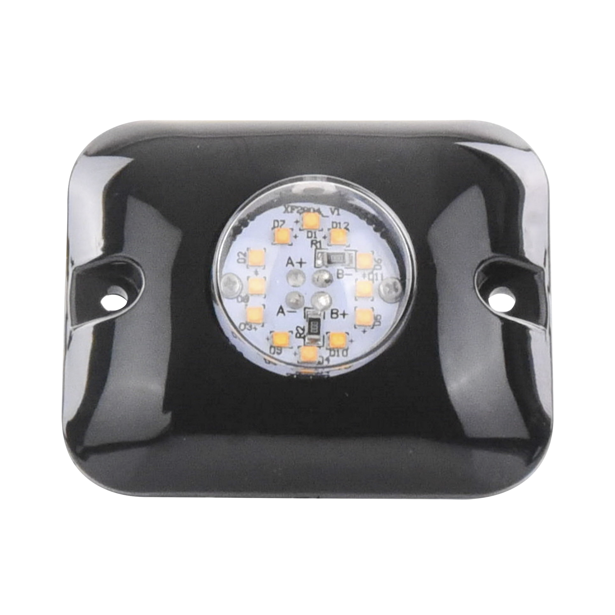 Luz Oculta Ultra Brillante con 12 LED, Color Rojo/Azul