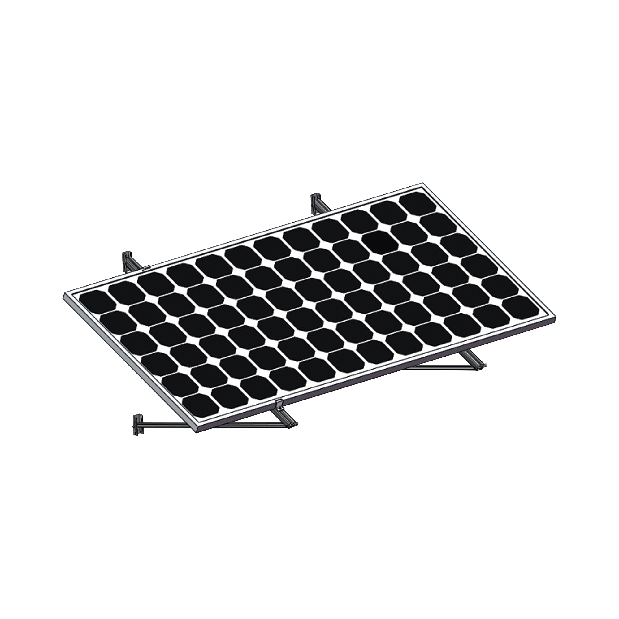Montaje Para Módulos Solares En Muro Con Espesor De 35-40mm, Riel 1400mm