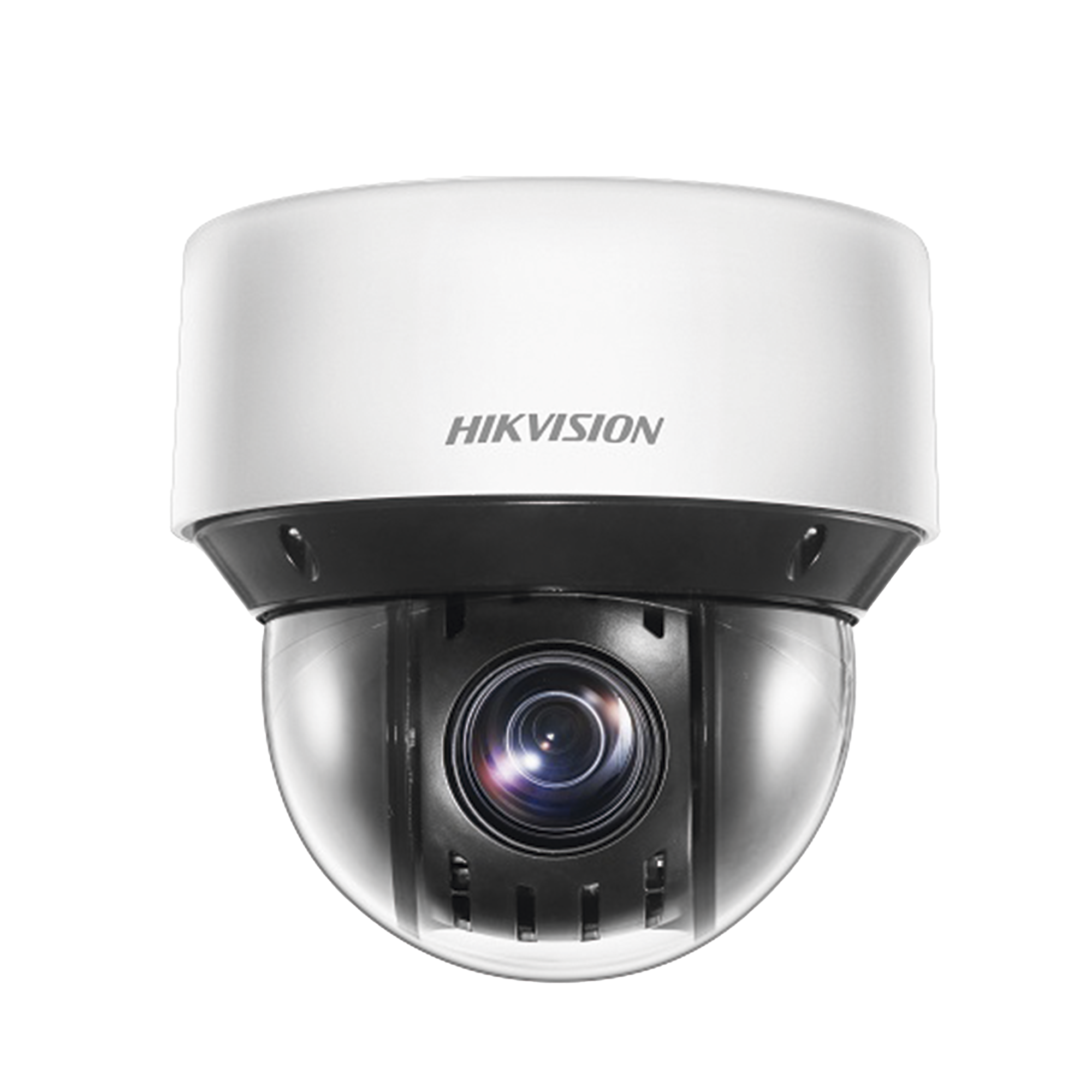 Mini Domo IP PTZ 4 Megapixel / 25X Zoom / 50 mts Luz Infrarroja Inteligente (Visión Nocturna) / Autoseguimiento / WDR 120 dB / PoE+ / IP66 / Ultra Baja Iluminación / MicroSD