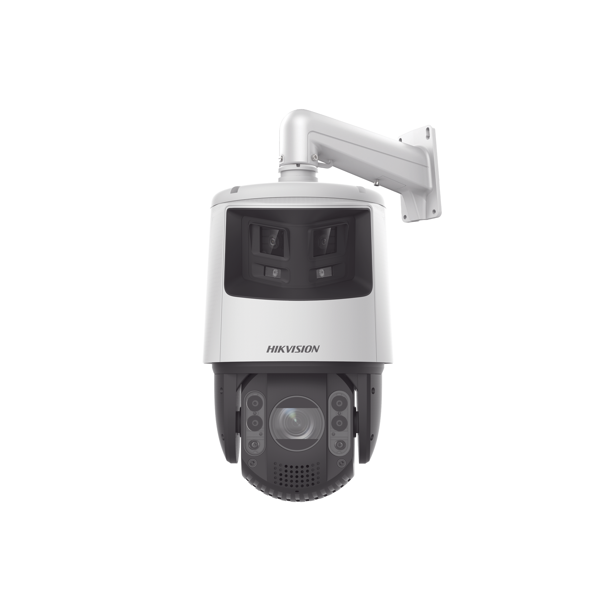 [TandemVu] PTZ IP 4 Megapíxel con Cámara Panorámica 6 Megapíxel / 32X Zoom / 200 mts IR / 30 mts Luz Blanca / ACUSENSE / IP66 / Alerta Audible y Luz Estroboscópica / Autoseguimiento / Hi-PoE / Alarmas I/O / Ultra Baja Il