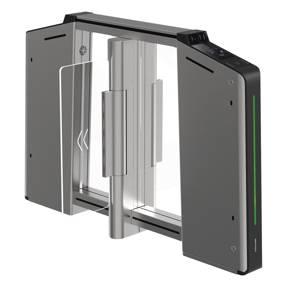 Torniquete Inteligente CENTRAL con Reconocimiento Facial Incluido / Para Ampliar Numero de Carriles con Torniquetes DS-K3B631TX Izquierdo y Derecho / Acero Inxoxidable SUS304 / Carril de 65 cms