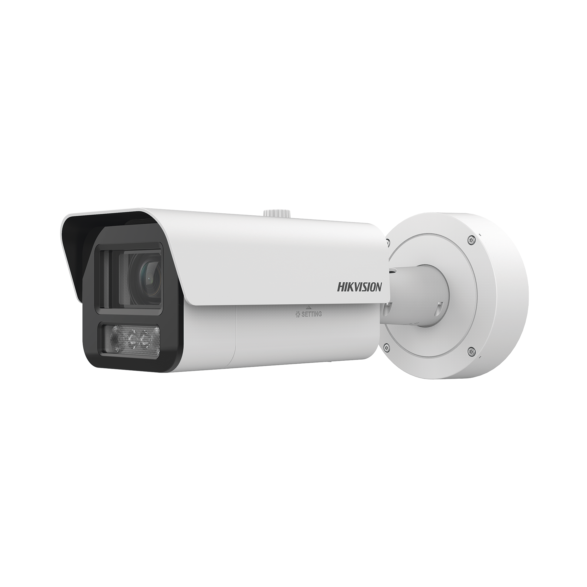 Bala IP 4 Megapixel / Lente Mot. 2.8 - 12 mm / Luz Dual (IR y Luz Blanca) / Reconocimiento Facial / Heat Map / Metadata / IK10 / IP67 / WDR 140 dB / DeepinView