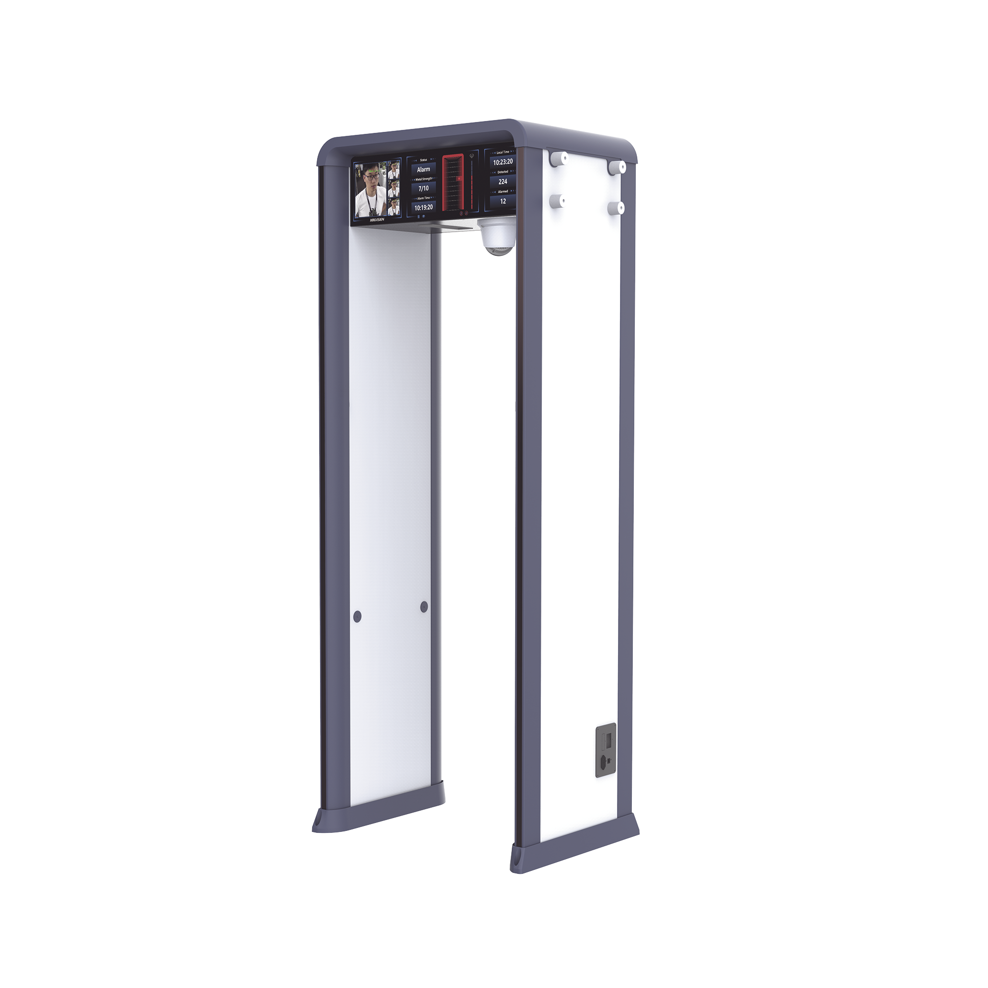 Arco Detector de Metales con Cámara 4 MP y Doble Pantalla 7" y 29" / Hasta 72 Zonas Configurable / Tecnología Anti-Interferencia y Sensibilidad de Última Generación / Conteo de Personas y Alarmas