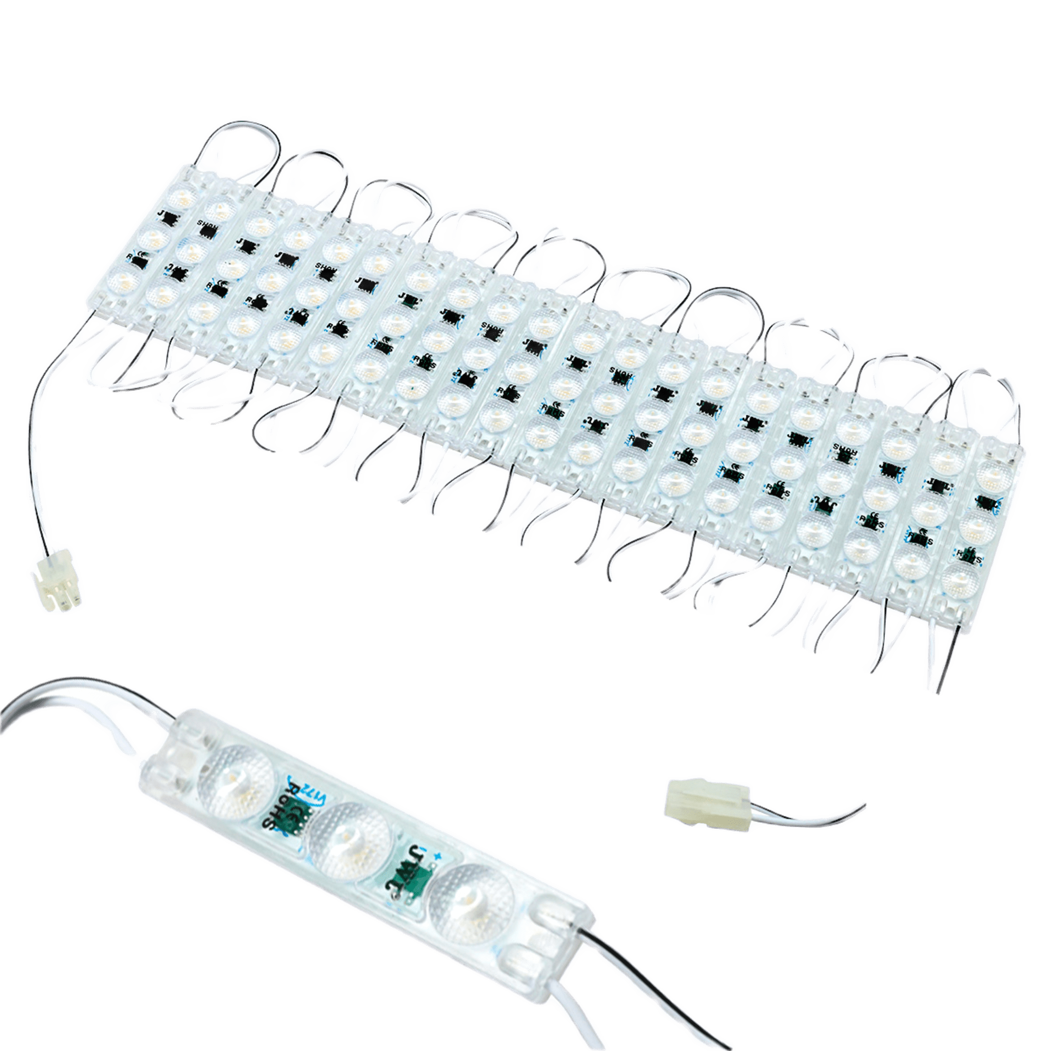 Módulos LED Resistente a Intemperie / 4500 Lúmenes / 110V / Luz Cálida 2 700 K / Hasta 20 Módulos en Serie / No Requiere Transformador.