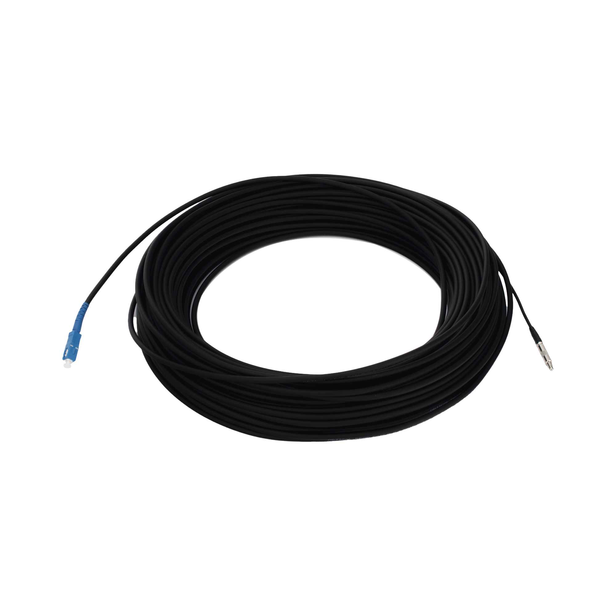 Rollo de Fibra Óptica Drop Redonda G657A2 Monomodo Simplex de 100 Metros (328.08 Pies) con Conectores SC/UPC-SC/UPC para Instalaciones Aéreas, Subterráneas o a la Intemperie