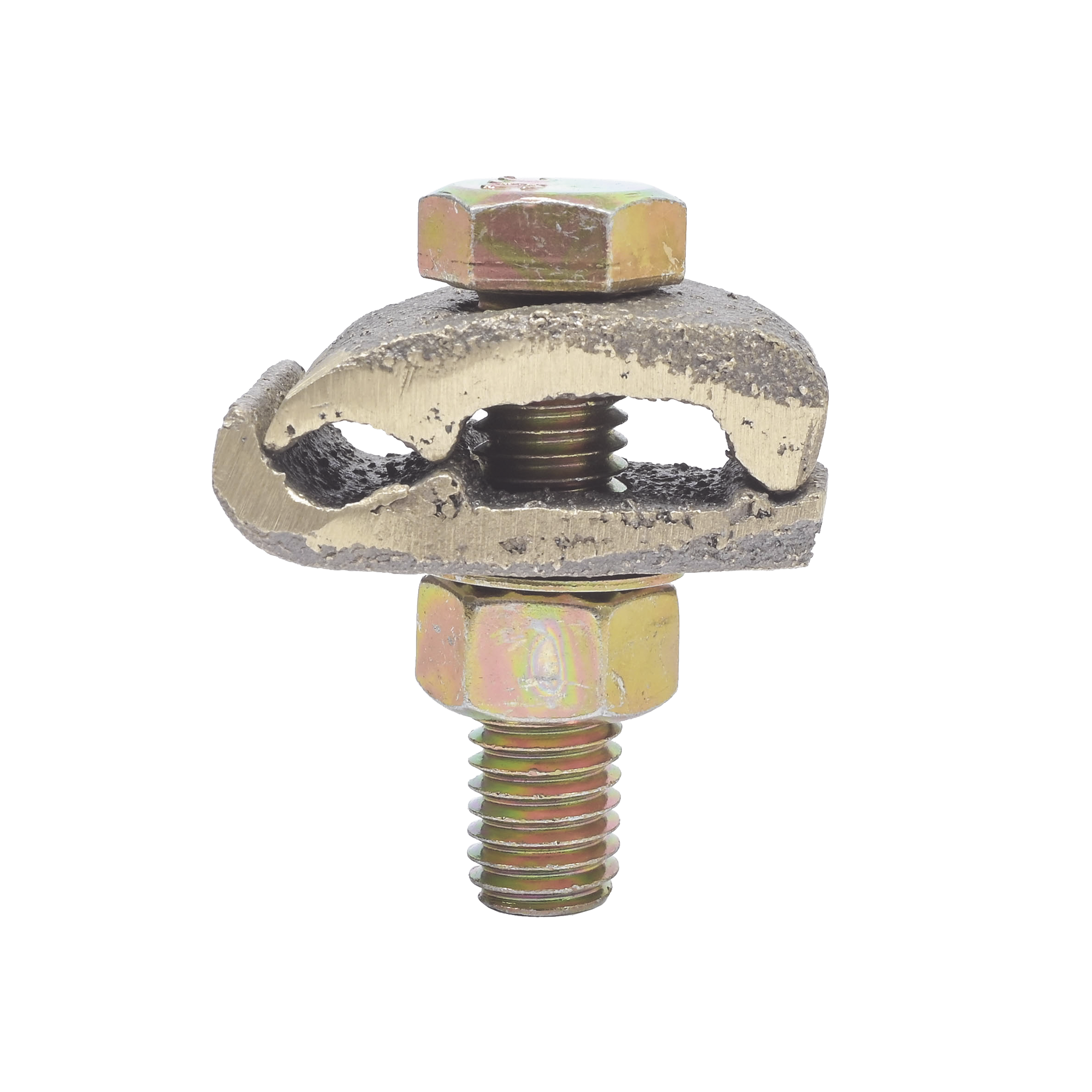 Conector Cable a Superficie Plana / Bronce 100% / Cable 2/0-250 MCM / Sin Soldadura Exotérmica / 3x4.5 cm (1.2x1.8 in)
