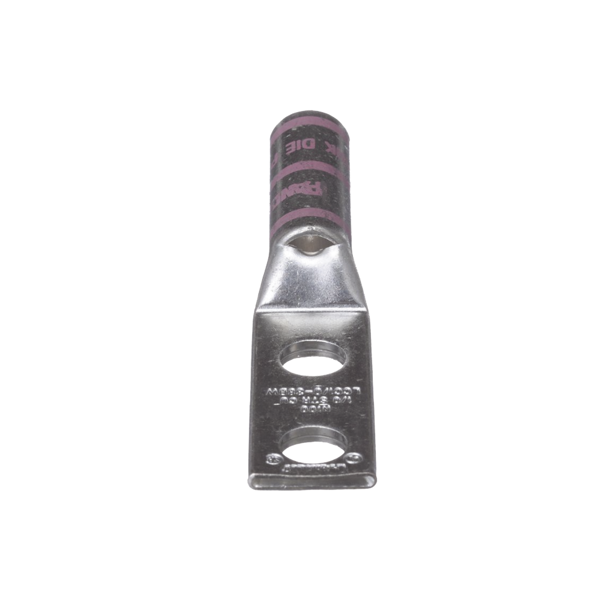 Zapata de compresión LCC1/0-38DW-X para cal. 1/0 Awg, Doble barreno para tornillo prisionero de 3/8, 1 Pz