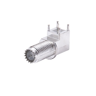 Conector Mini UHF Hembra para Montaje en PCB, Estaño/ Estaño/ Polipropileno.