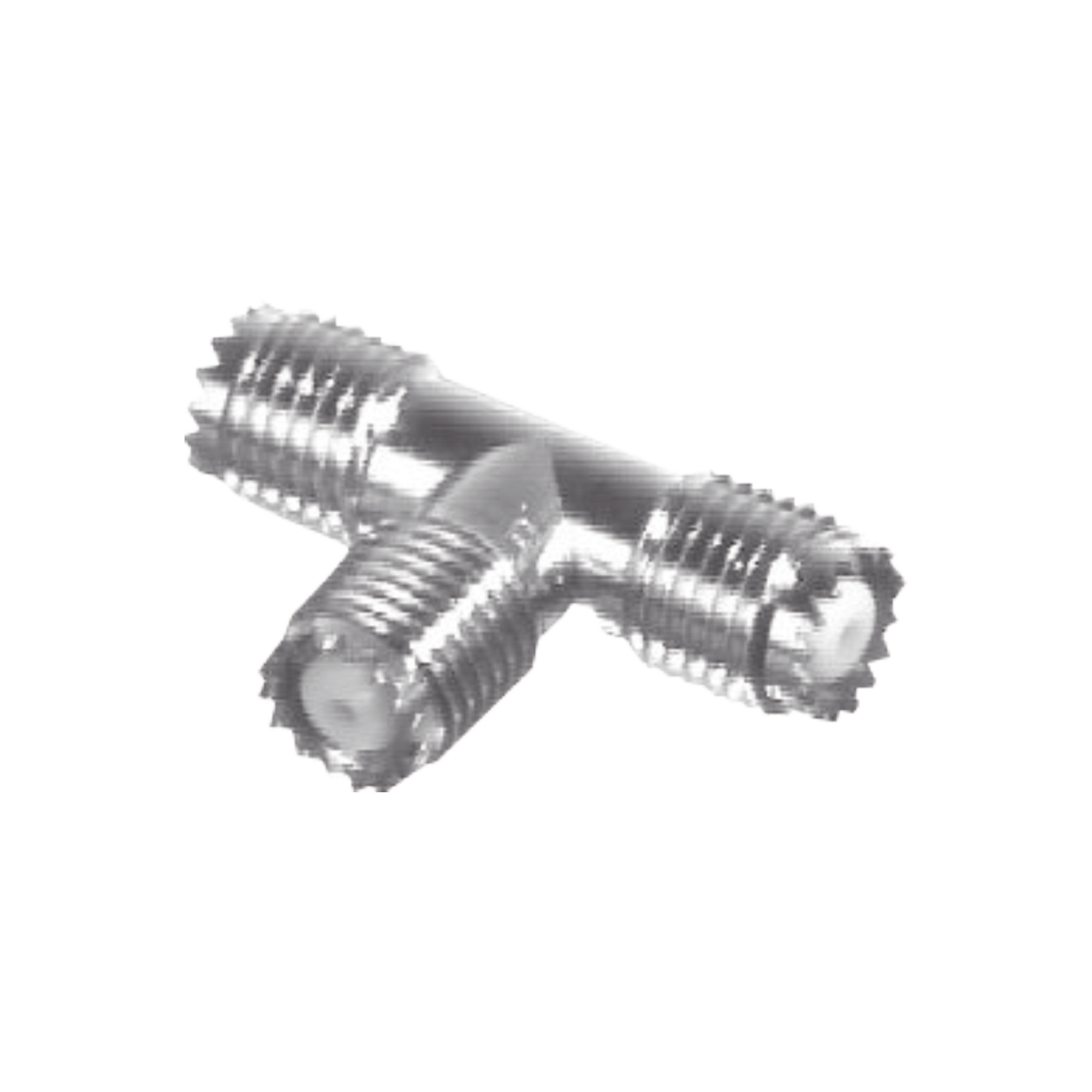 Adaptador en T, de Conector Mini-UHF Hembra a Doble Mini-UHF Hembra, Níquel/ Plata/ Teflón.