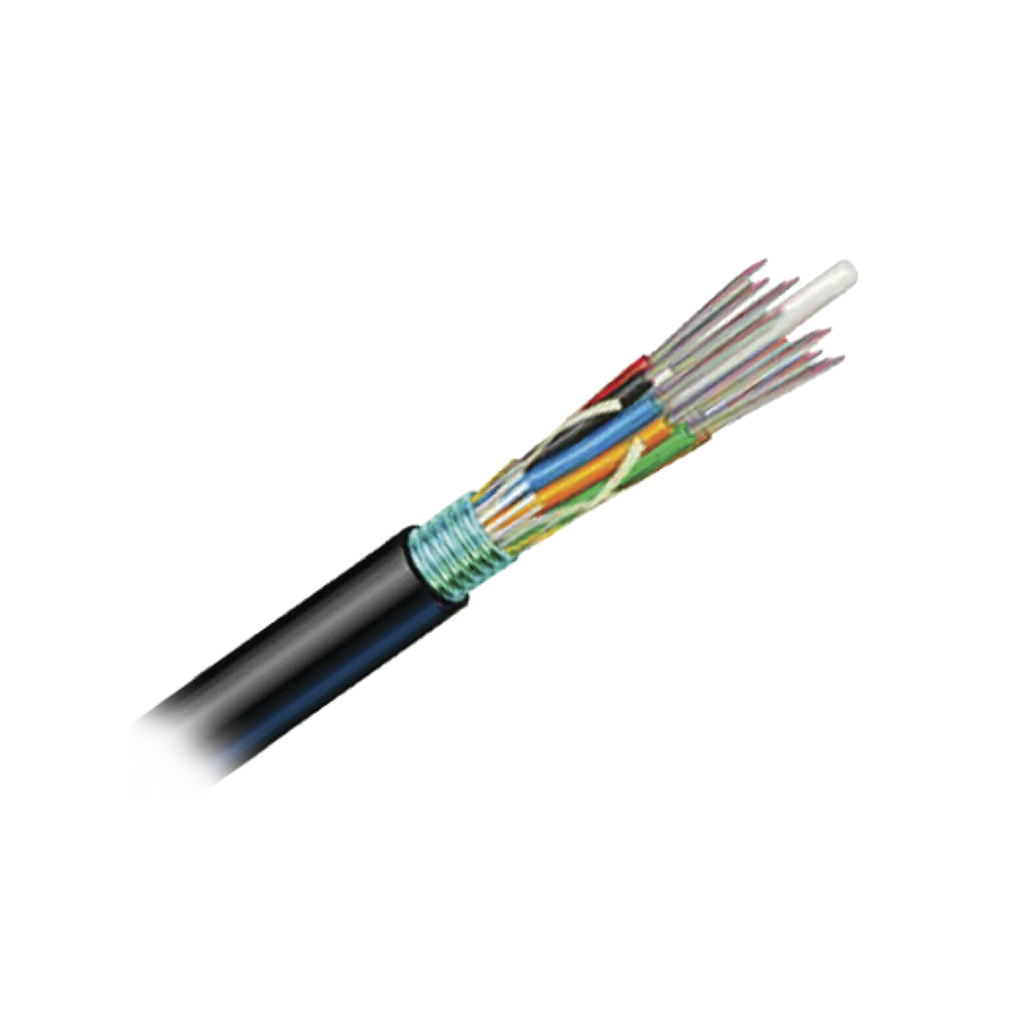 Cable de Fibra Óptica 6 Hilos, OSP (Planta Externa), Armada, Gel, HDPE (Polietileno de Alta Densidad), Multimodo OM3 50/125 Optimizada, 1 Metro (3.28 Pies)