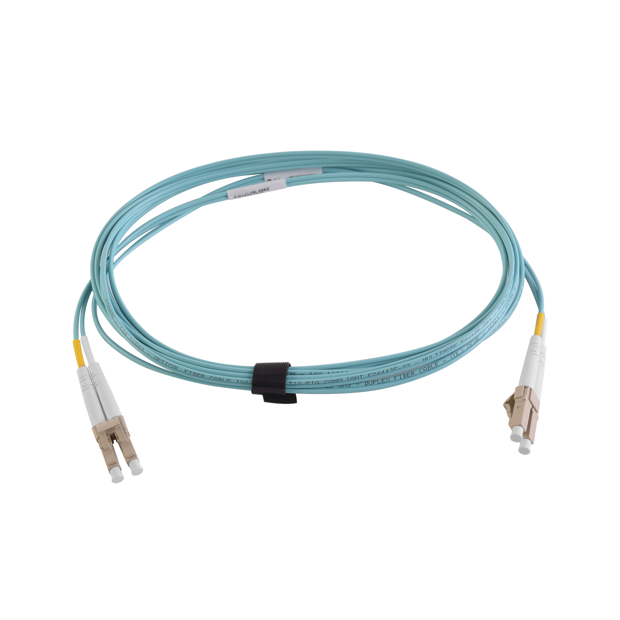 Jumper de Fibra Óptica Multimodo 50/125 XGLO OM4, LC-LC Duplex, OFNR, Color Aqua, 3 Metros (9.84 Pies)