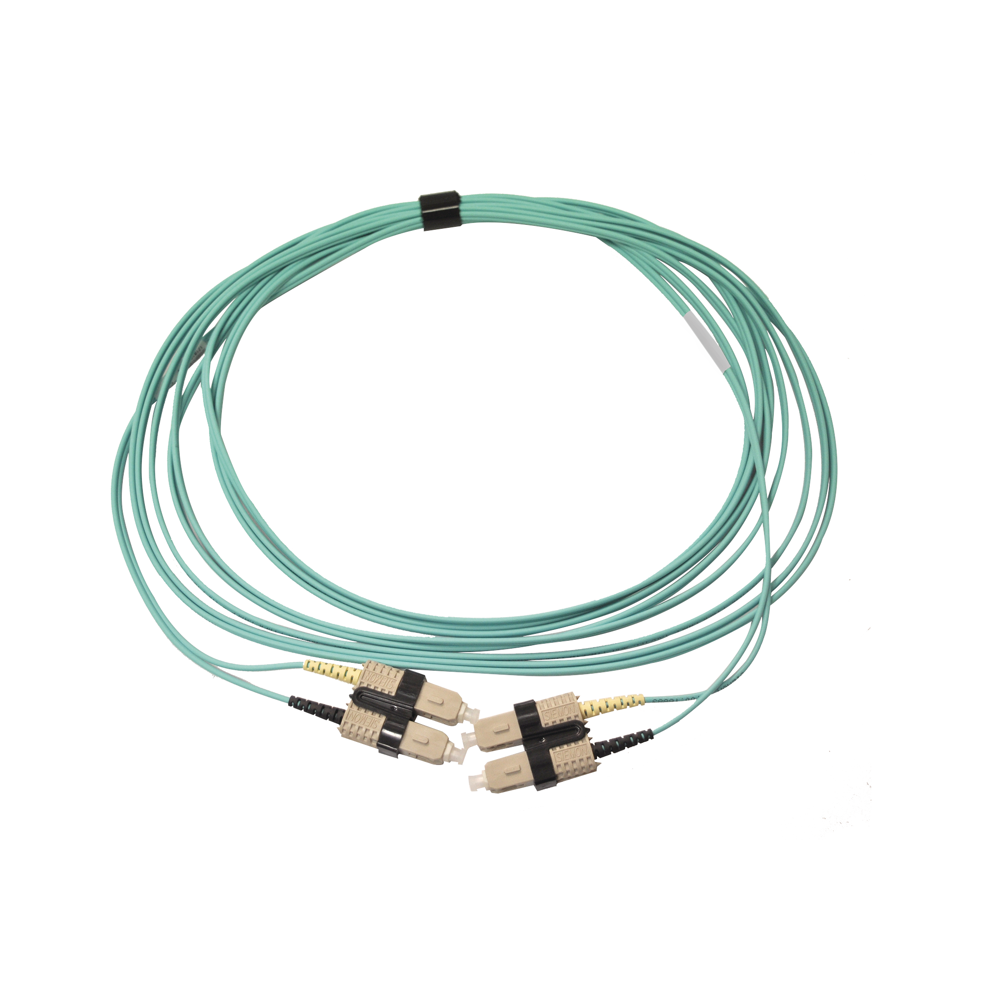 Jumper de Fibra Óptica Multimodo 50/125 OM3 XGLO, SC-SC Duplex, OFNR, Color Aqua, 5 Metros (16.40 Pies)