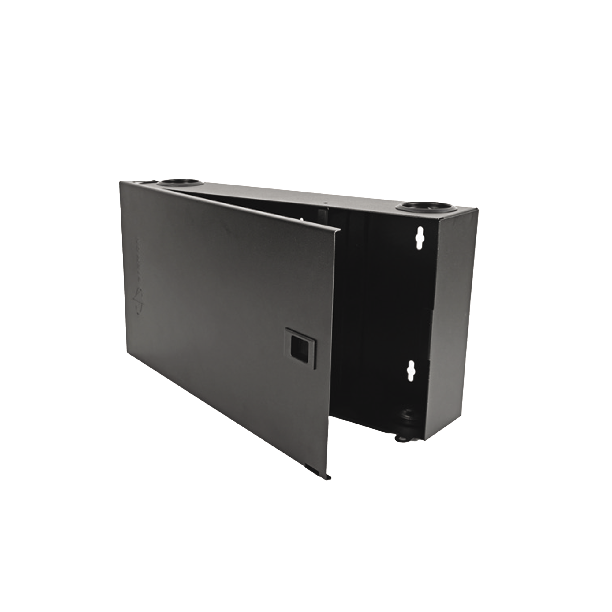 (Lvw-F4-01) Fiber, Enclosure, Lightverse, Wall Mount, Fixed Access, 4 Openings, Black