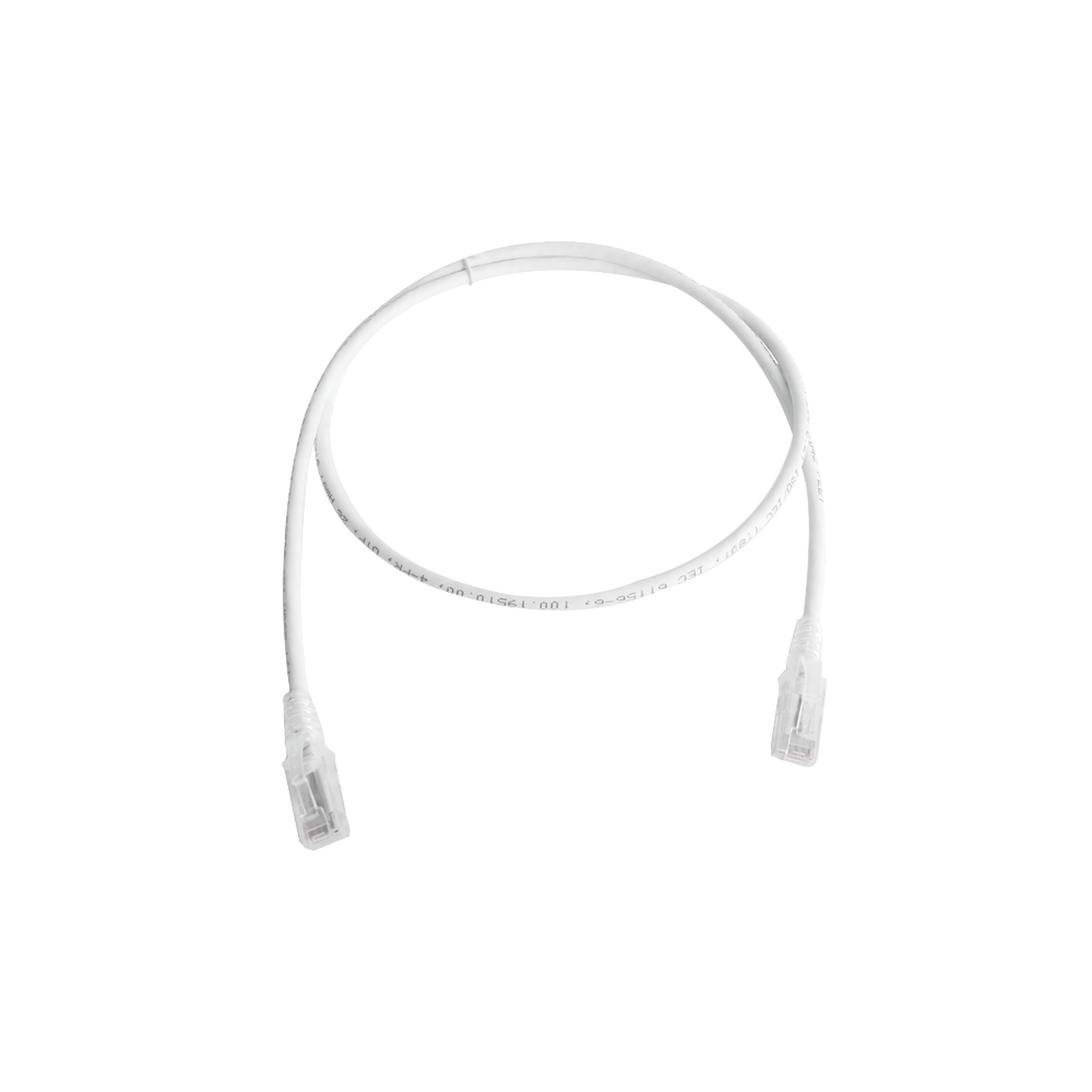 Patch Cord MC5 Modular Cat5e UTP, CM/LS0H, 2.13 Metros (7 Pies), Color Blanco, Versión Bulk (Sin Empaque Individual)