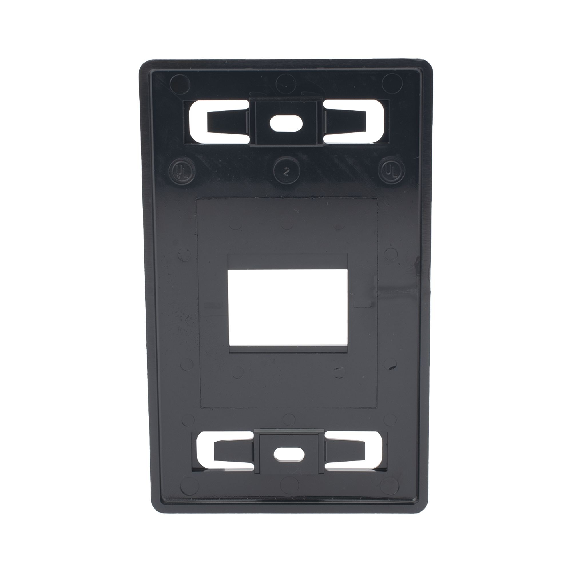 Placa de Pared Modular MAX, de 2 Salida, Color Negro