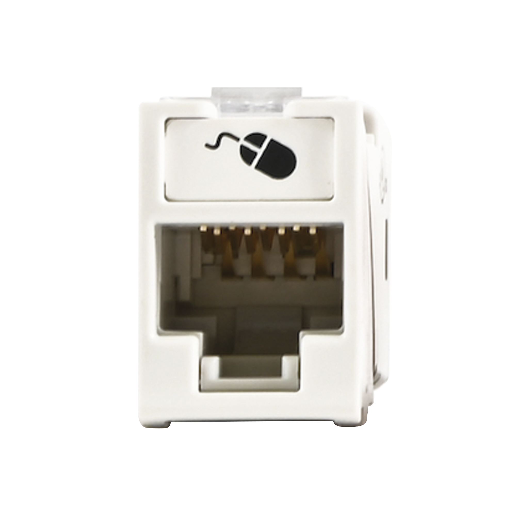 Jack Ultramax Cat5e, UTP, Montaje Híbrido en Placa de Pared (Plano y Angulado), Color Blanco, Punch Down