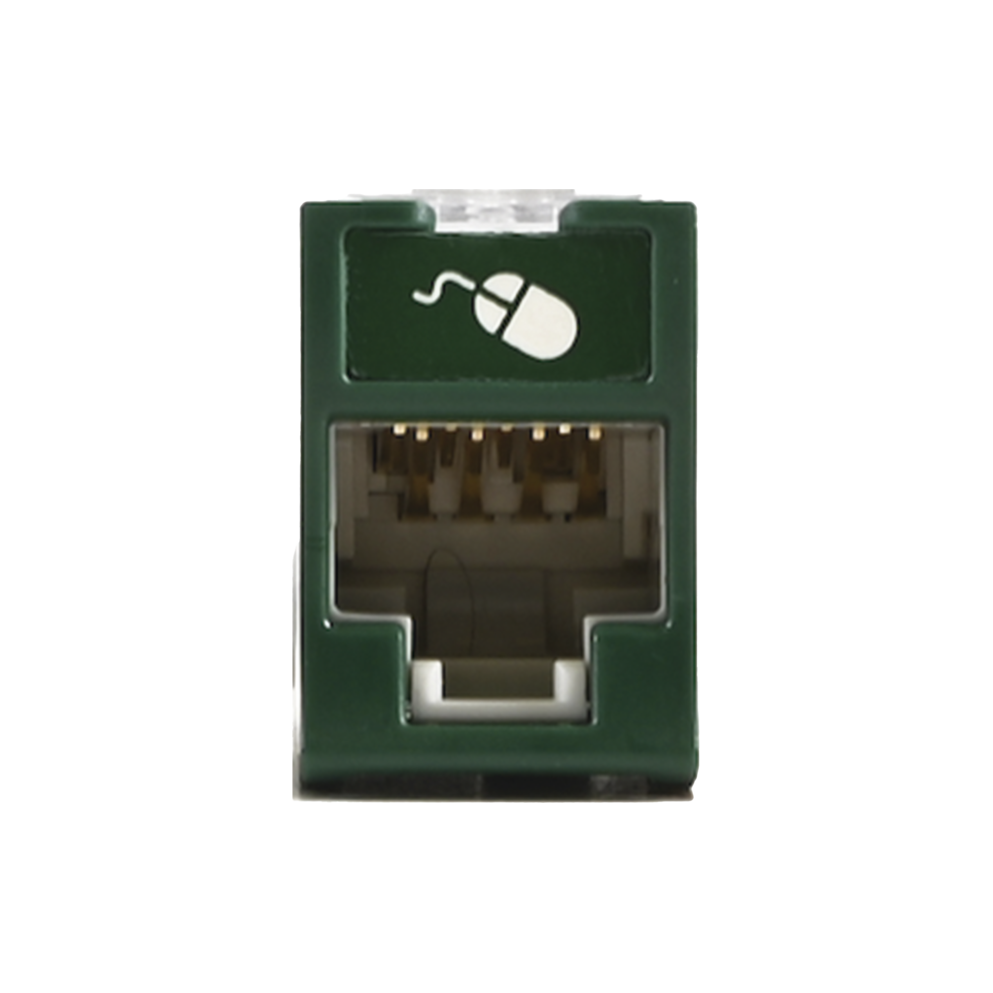 Jack Ultramax Cat6A, UTP, Montaje Híbrido en Placa de Pared (Plano y Angulado), Color Verde, Punch Down