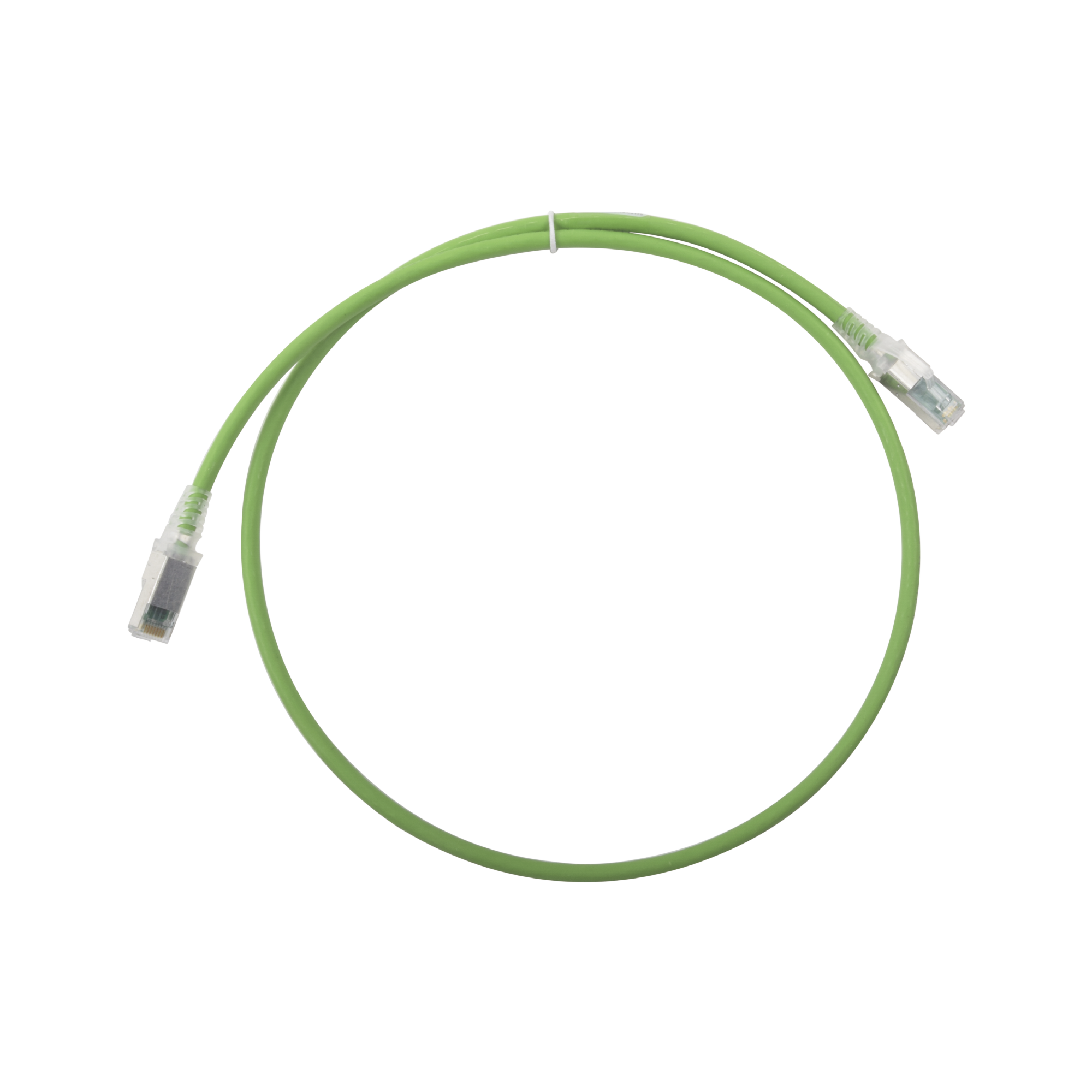 Patch Cord Z-MAX Cat6A S/FTP, CM/LS0H, 0.91 metros (3 pies), Color Verde, Versión Bulk (Sin Empaque Individual)