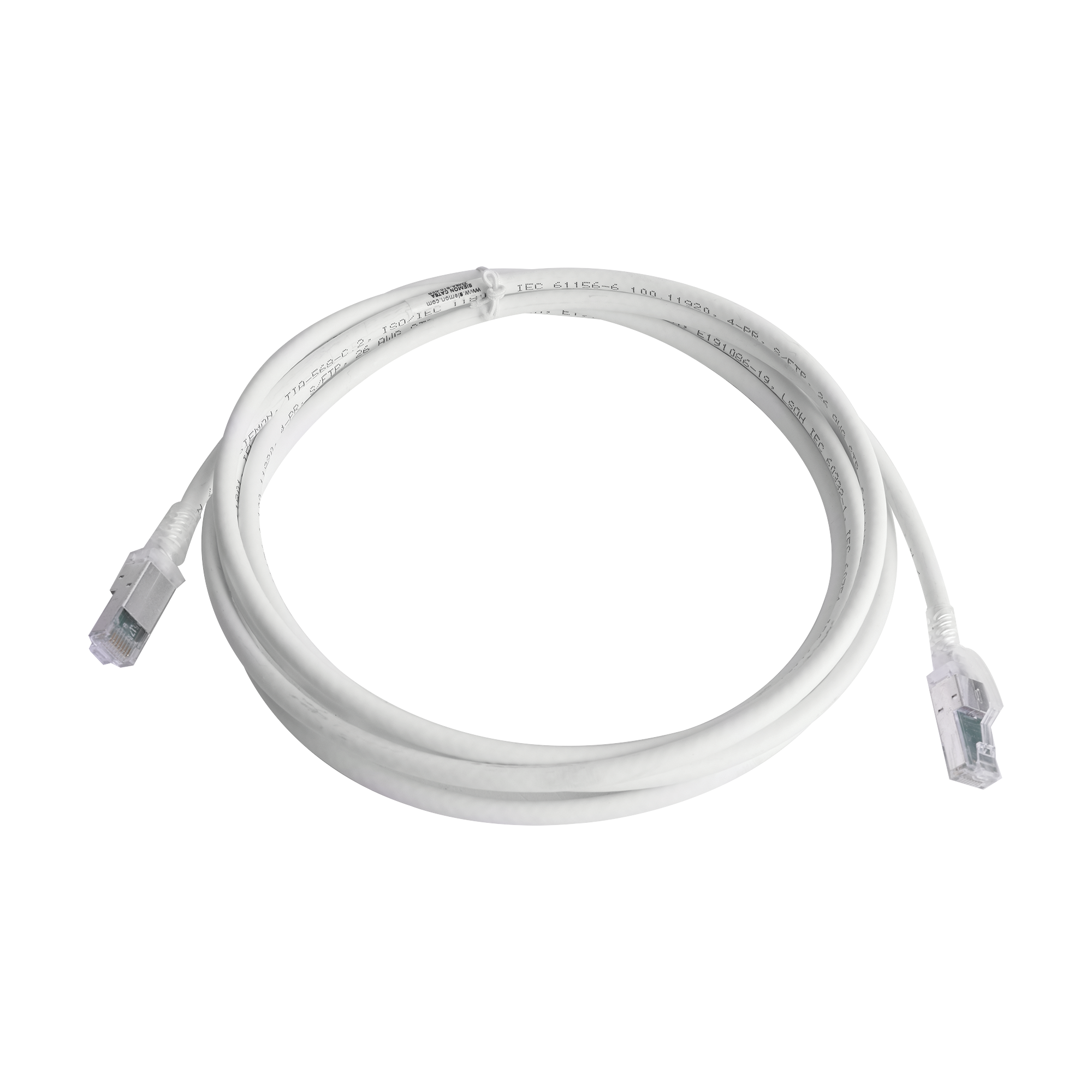 Patch Cord Z-MAX Cat6A S/FTP, CM/LS0H, 3.05 Metros (10 Pies), Color Blanco, Versión Bulk (Sin Empaque Individual)