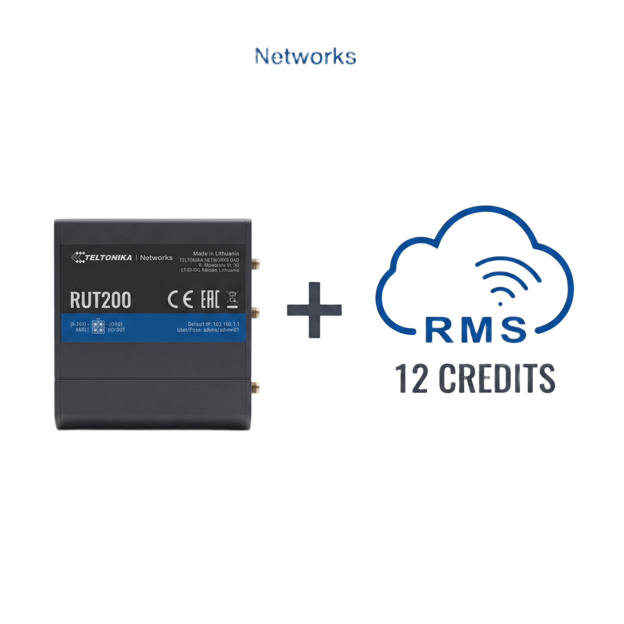 Router Teltonika LTE/4G RUT200 + 12 creditos RMS