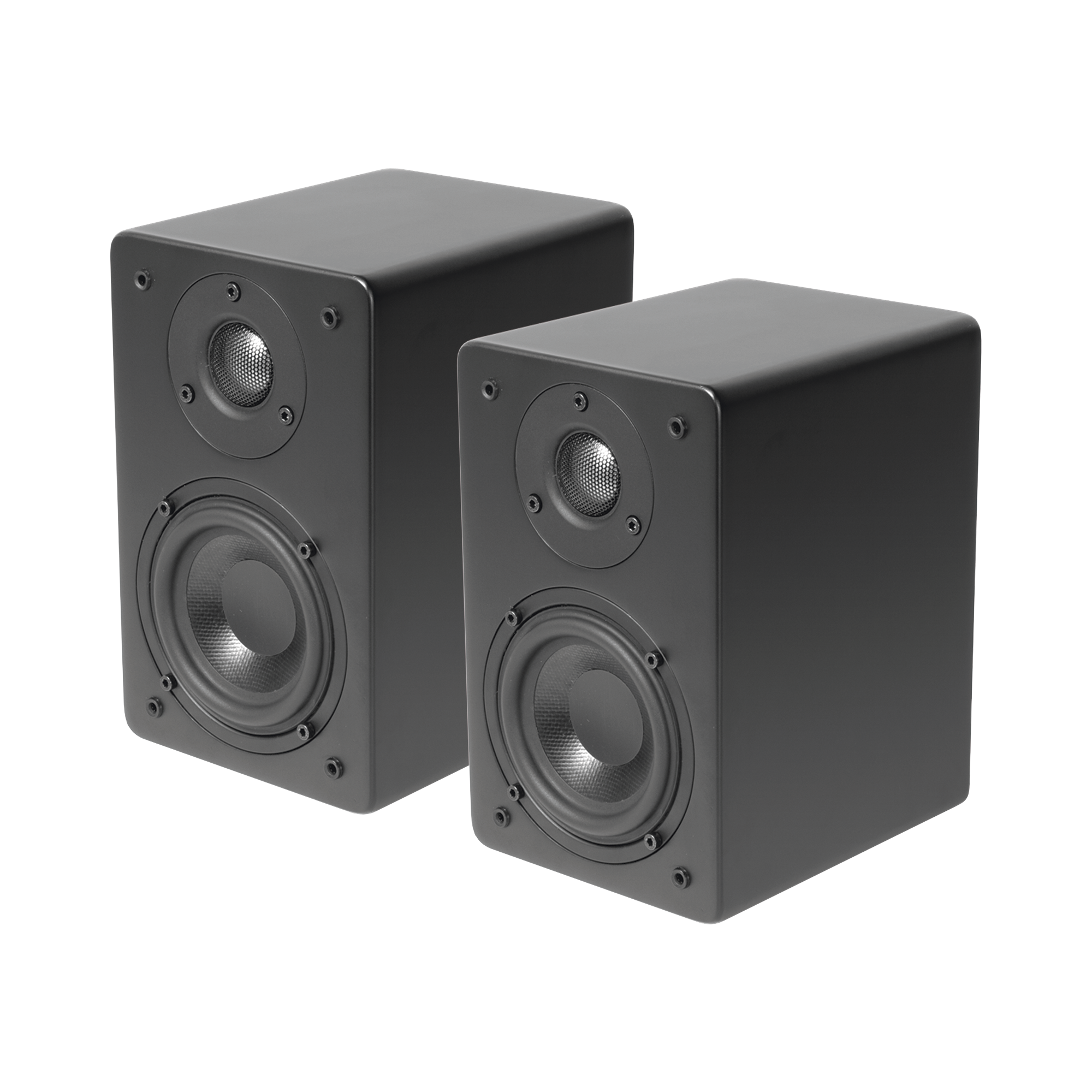 PAR de Altavoces de Estantería | Woofer  de 4'' | Tweeter de 1 | Acabado negro mate | 40 watts | 8ohms
