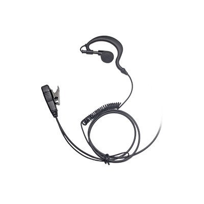 Micrófono - audífono de gancho ajustable al oído cable con resorte con conector multipin para HYTERA y TELOX