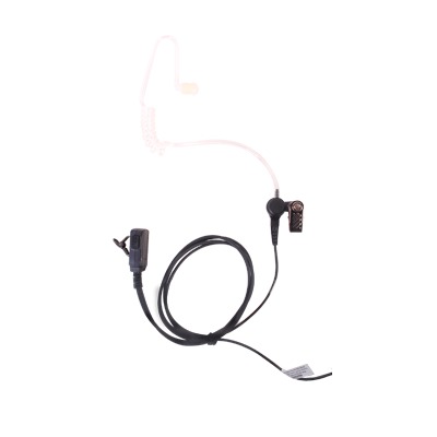 Micrófono - audífono de tubo acústico transparente de grado médico con conector de dos pines para KENWOOD Y TXPRO